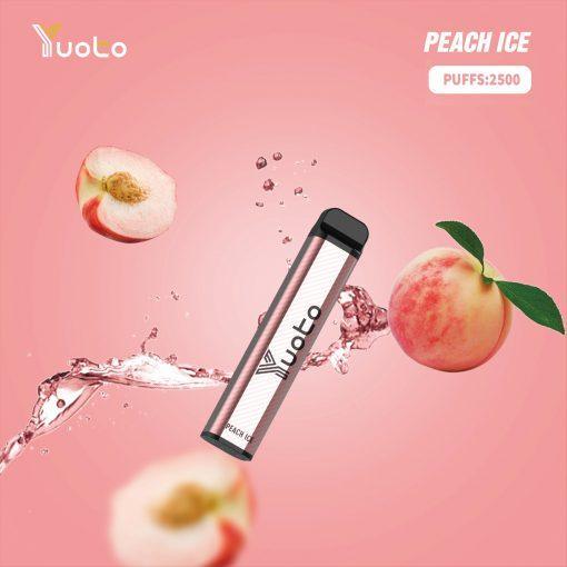 Yuoto Vape XXL - Peach Ice (2500 Puffs) - HAPPYTRAIL