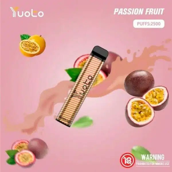 Yuoto XXL Disposable Vape – Passion fruit (2500 Puffs) - HAPPYTRAIL